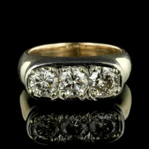 14K Two-Tone Gold Estate Diamond Ring