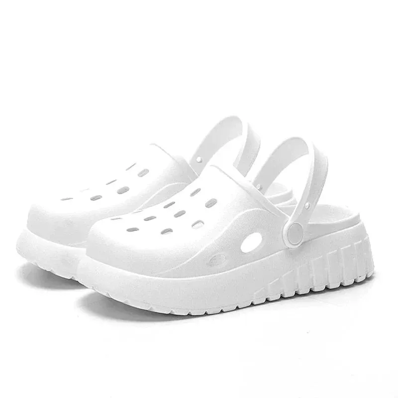 AMOZAE- - Summer Women's White Hollow Out Platform Sandals