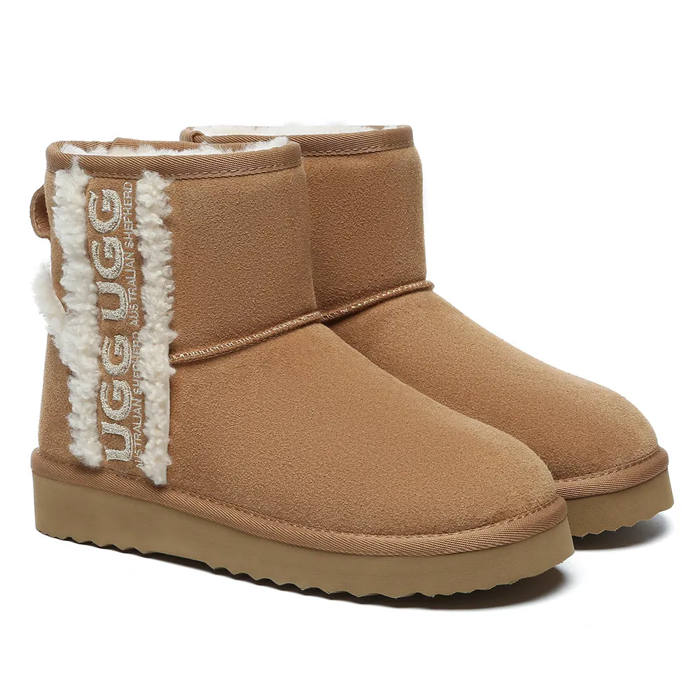 AUSTRALIAN SHEPHERD® UGG Boots Sheepskin Wool Shearling Lined Ankle Mini Darby