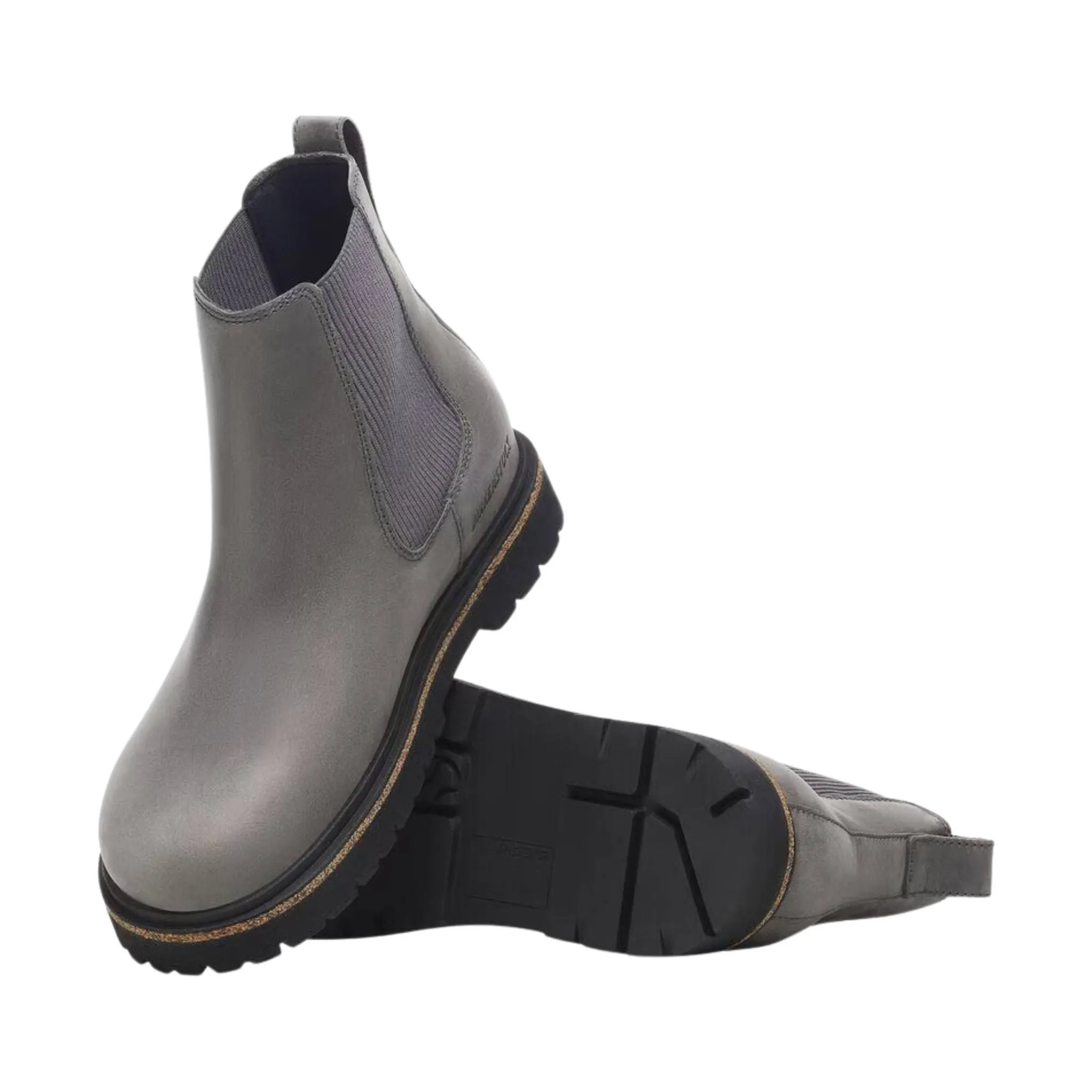 Birkenstock Highwood Slip On Leather Boots - Graphite