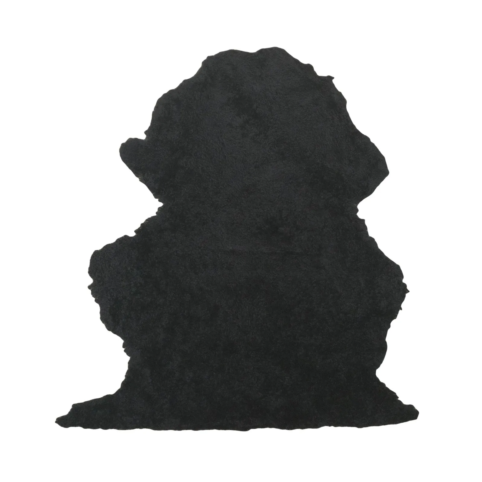Black, Soft Curly Sheepskin Rugs, 1/2" Wool