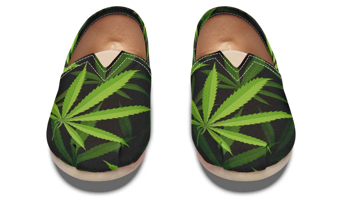 Cannabis Pattern Casual Shoes