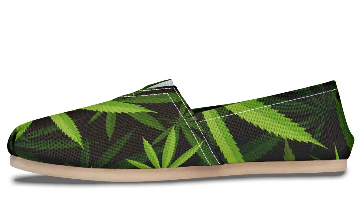 Cannabis Pattern Casual Shoes