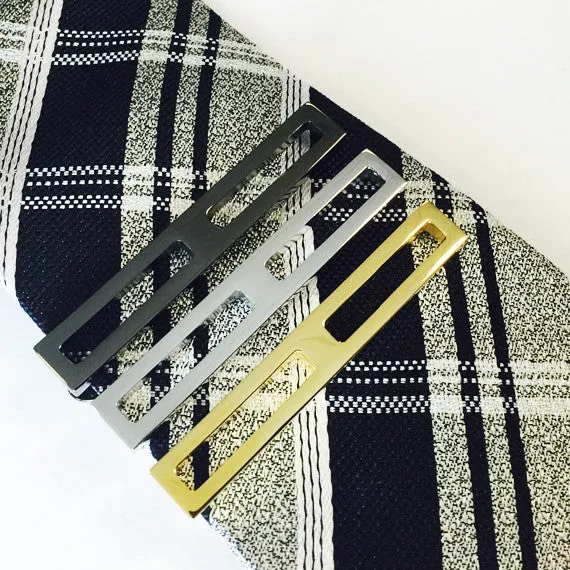 Cut Out Silver Tiebar
