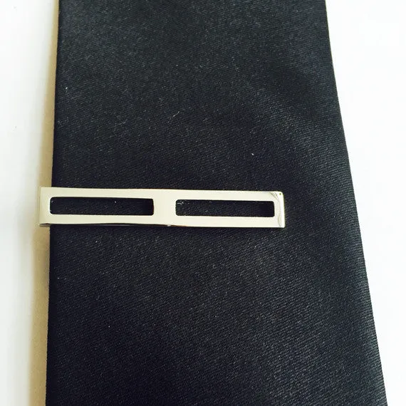 Cut Out Silver Tiebar