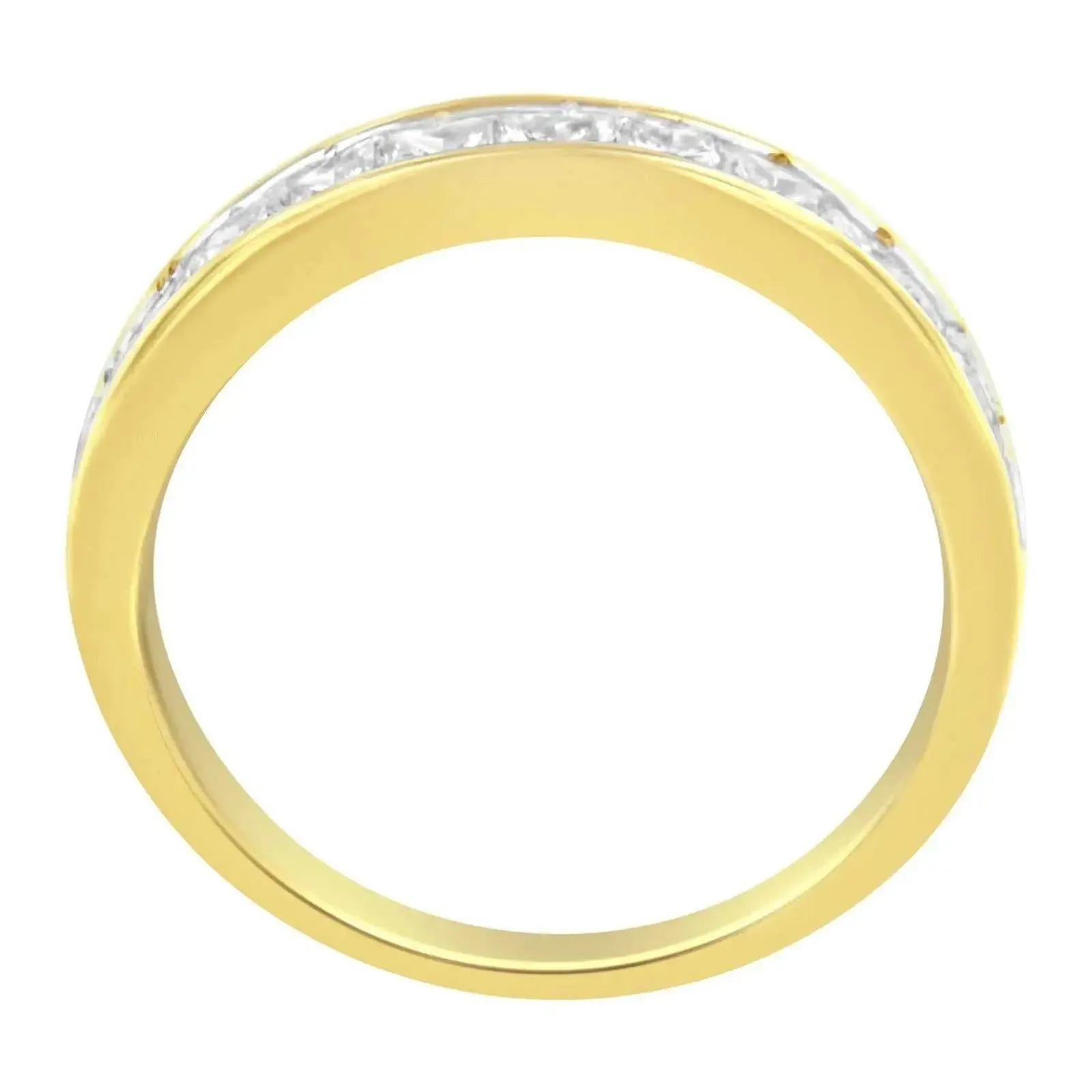 Elegant 14KT Yellow Gold Diamond Channel Set Band Ring (1 cttw, H-I Color, SI2-I1)