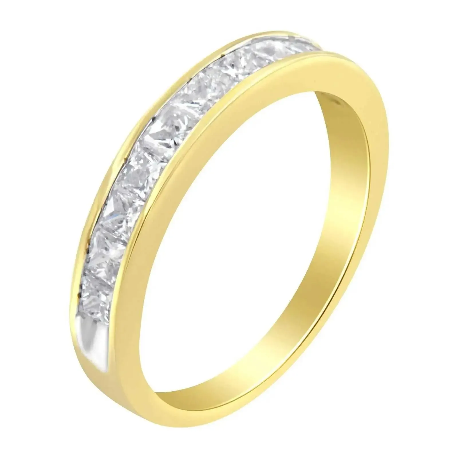 Elegant 14KT Yellow Gold Diamond Channel Set Band Ring (1 cttw, H-I Color, SI2-I1)