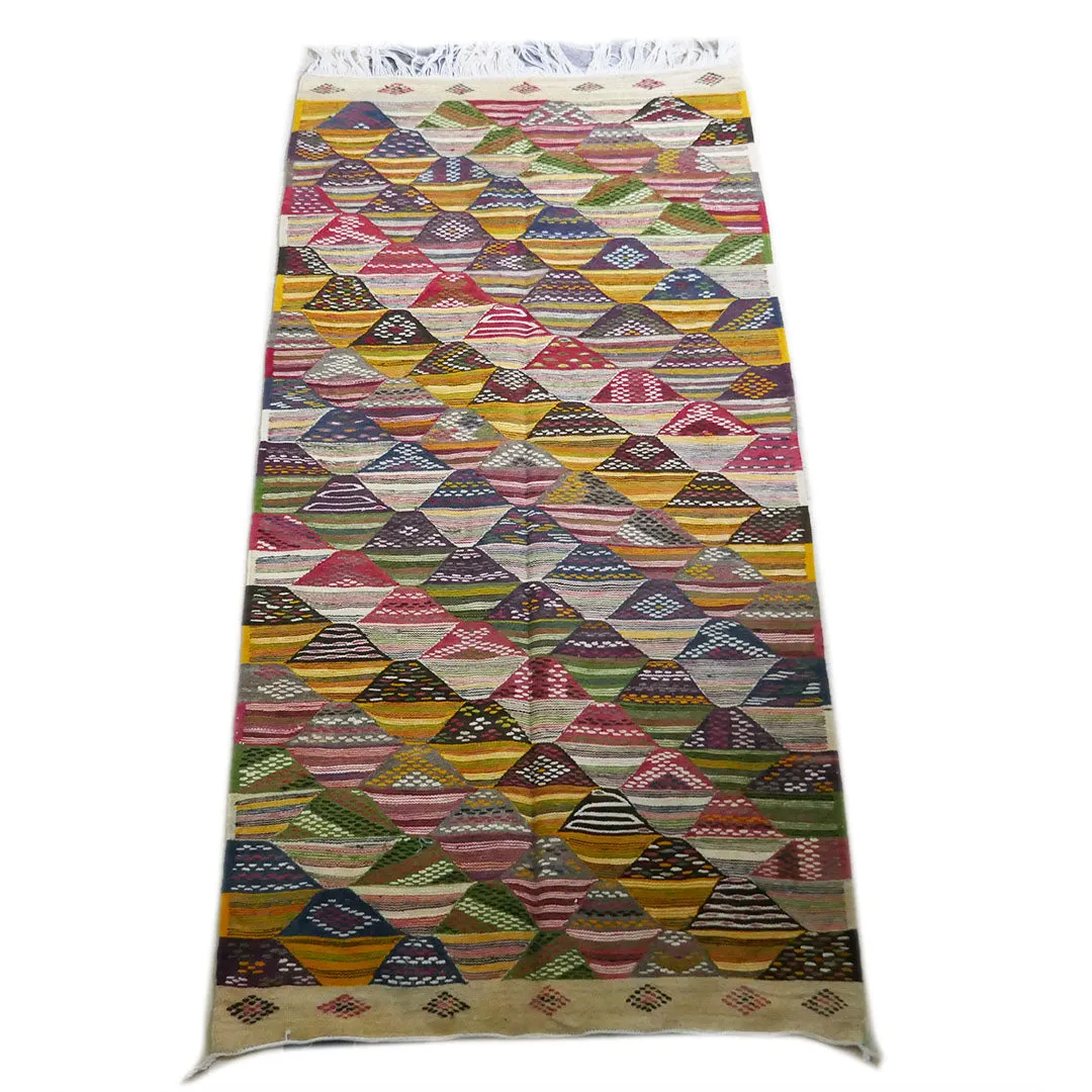 Flatweave Tazenakht Kilim Rug - 193X97 - TKR0055