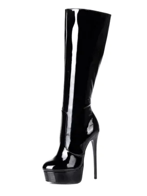 Goddess Skyscraper Heel Knee High Boots