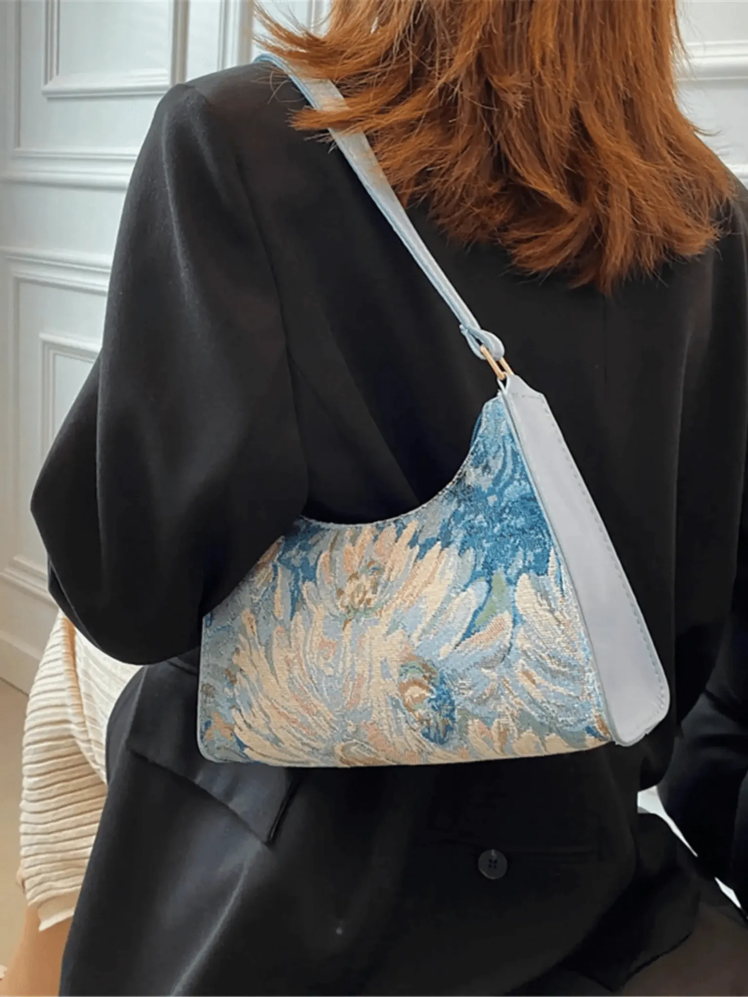 Iris | Artistic Floral Shoulder Bag