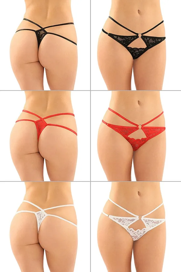Jasmine Cut-Out Lace Thong
