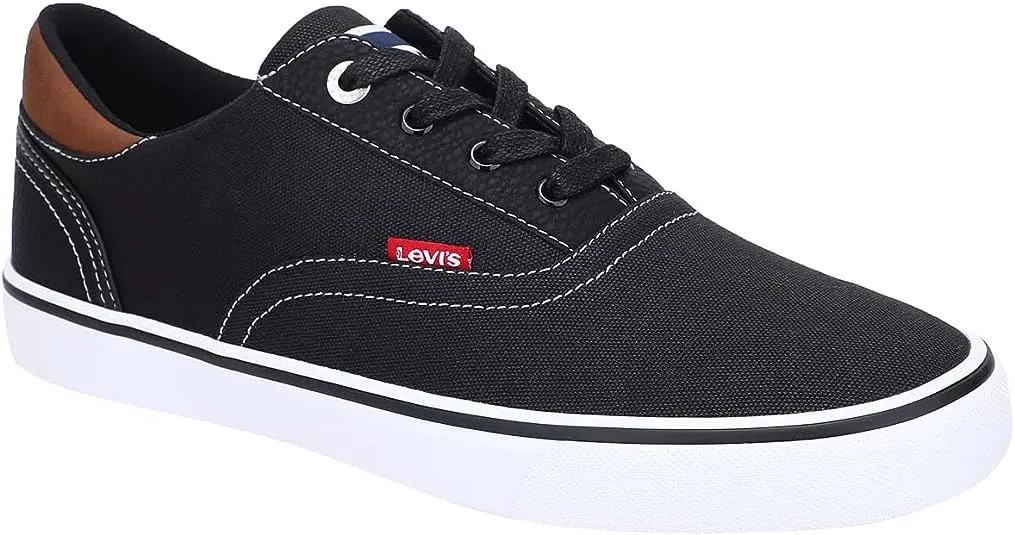 Levis Mens Ethan Canvas Classic Fashion Sneakers  Color Black/Tan Size 8.5M