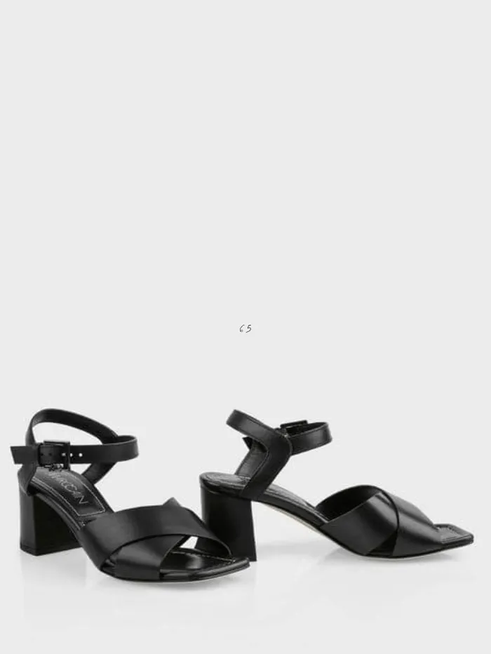 Marc Cain Black Heeled Strap Sandals SB SG.14 L03 COL 900