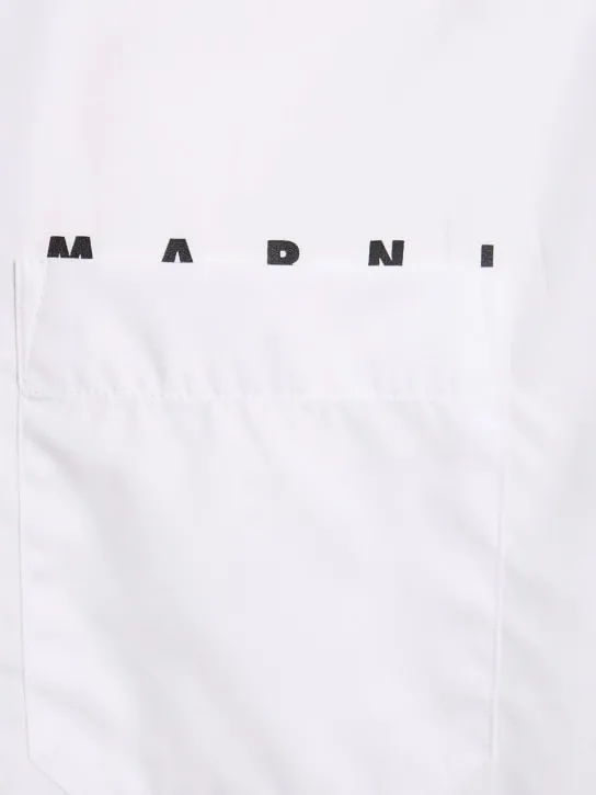 Marni   Logo cotton poplin boxy s/s shirt 