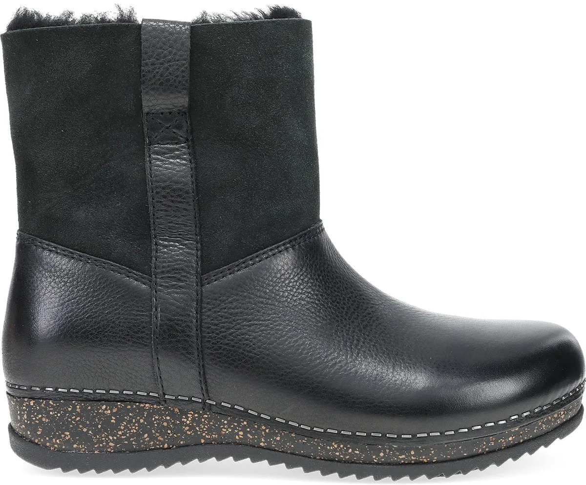 Mckenzie | Waxy Milled/Shearling | Black