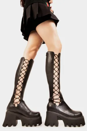 Misery Business Chunky Platform Knee High Boots