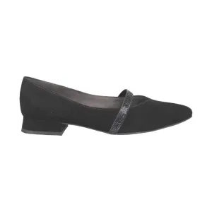 Paul Green Womens Shoe Ballerina Samtziege Black