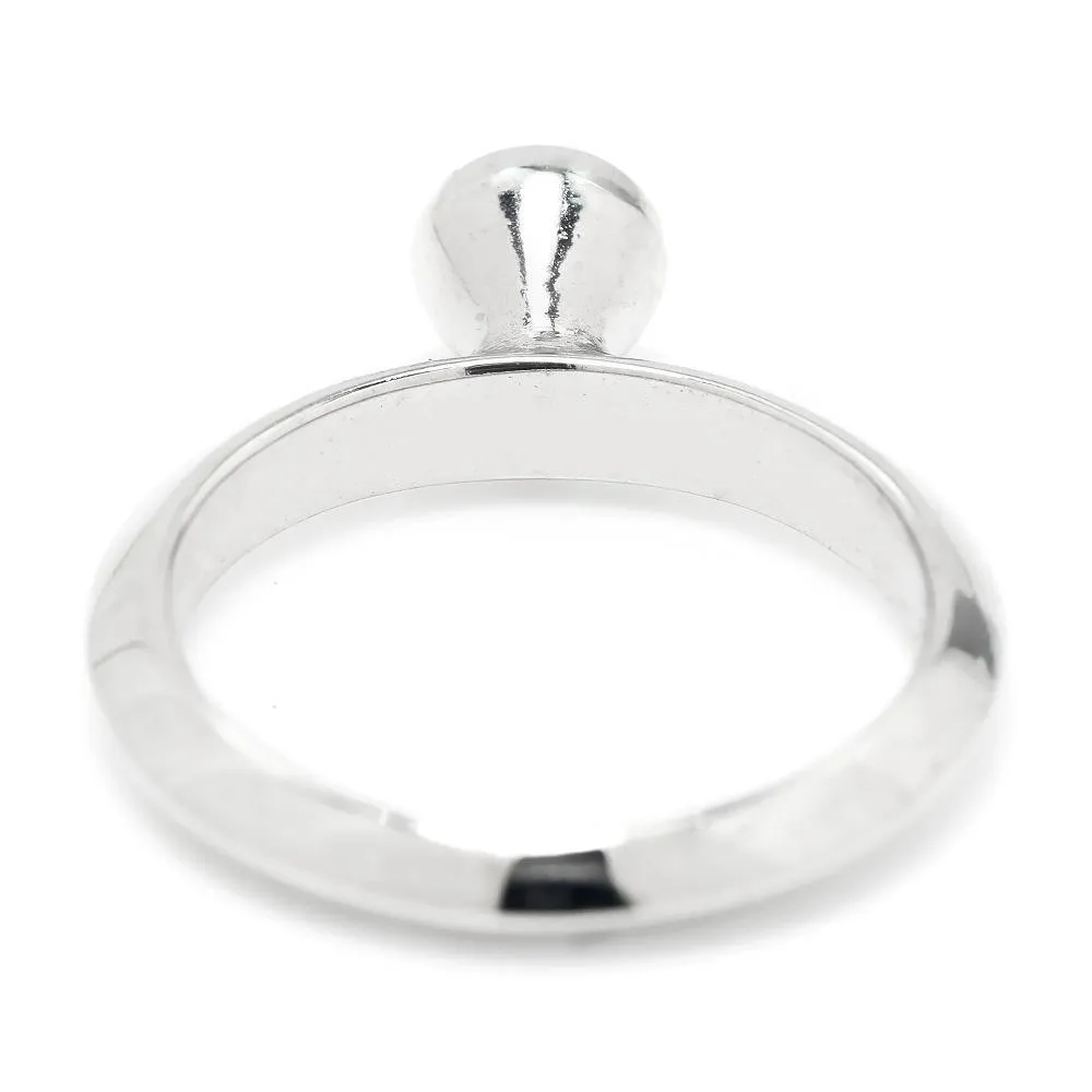 Round Diamond Bezel Set Solitaire Engagement Ring 18K .25ct