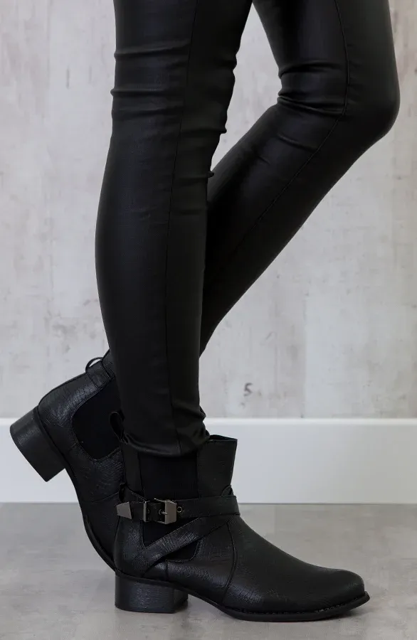 Snake Gesp Boots Zwart