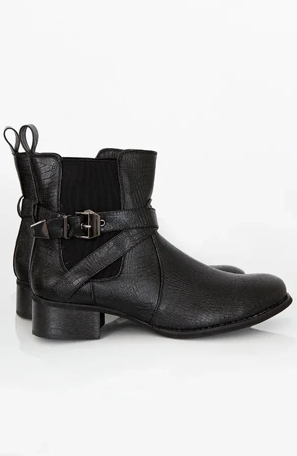 Snake Gesp Boots Zwart