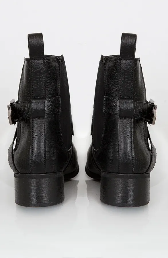 Snake Gesp Boots Zwart