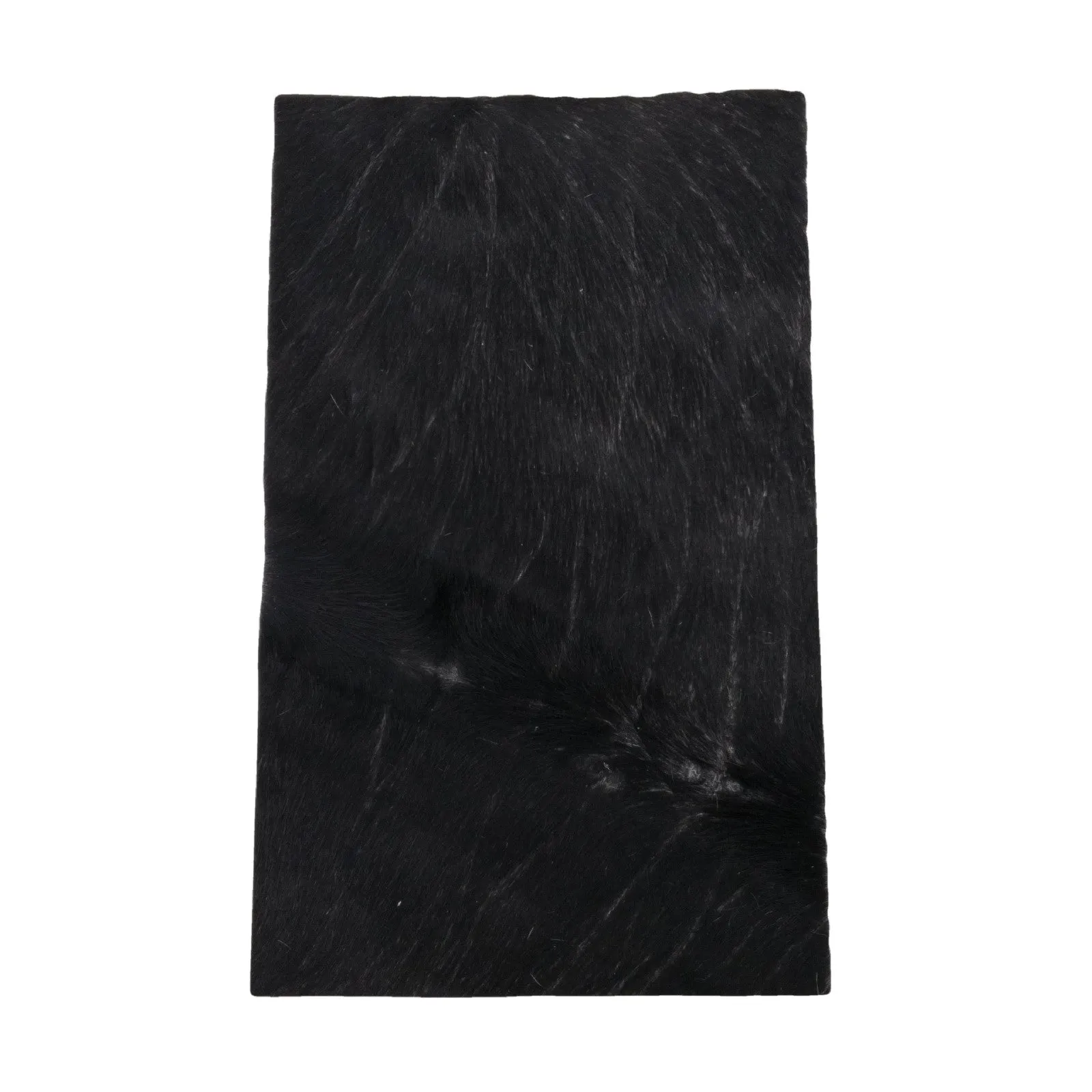 Solid Black Hair on Cow Hide Pre-cut