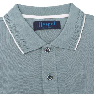 Sorrento Blue Fine Ribbed Light Weight Polo