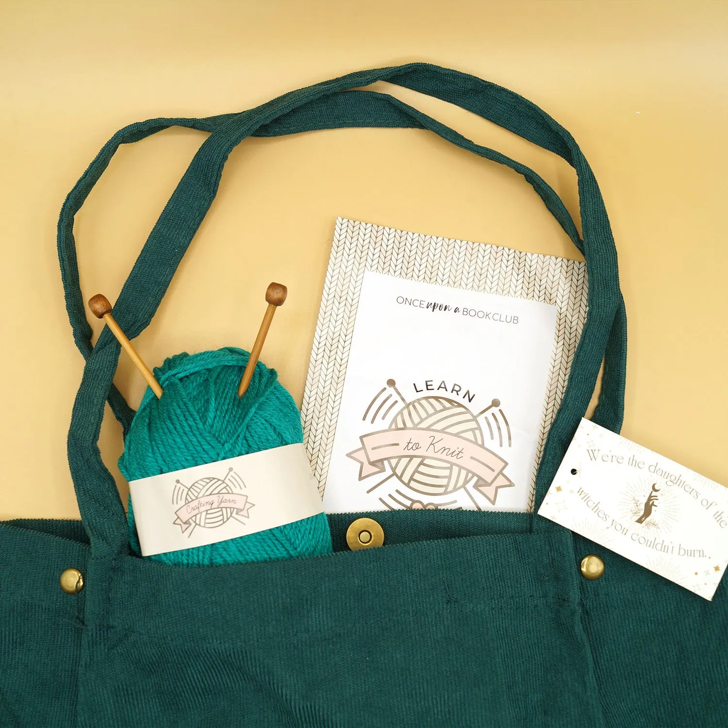Steer Your Own Dreams - Corduroy Tote & Knitting Set (Sold Out)