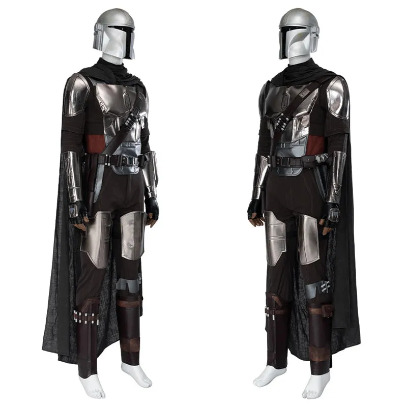The Mandalorian S3 Cosplay Din Djarin Costume Helmet Cape Boots Halloween Celebration Suit