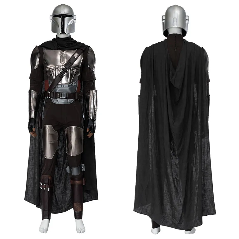 The Mandalorian S3 Cosplay Din Djarin Costume Helmet Cape Boots Halloween Celebration Suit