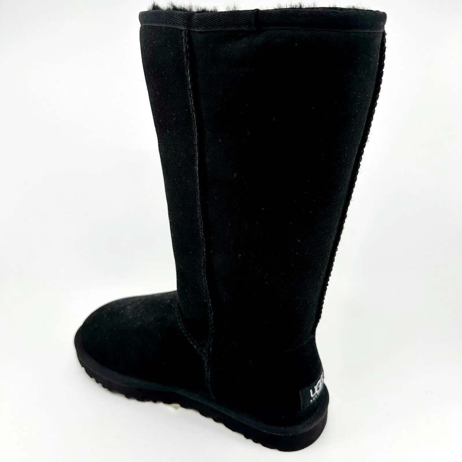 UGG Classic Tall Black Womens Sheepskin Suede Boots