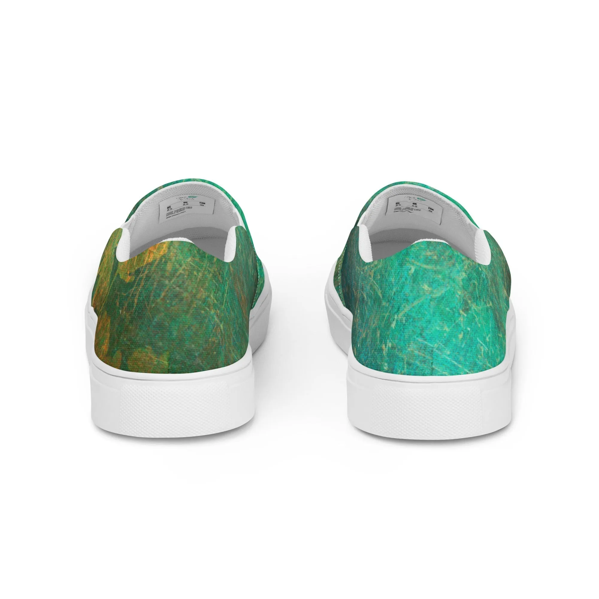 Washed Ginkgo Women’s Slip-On Canvas Sneakers