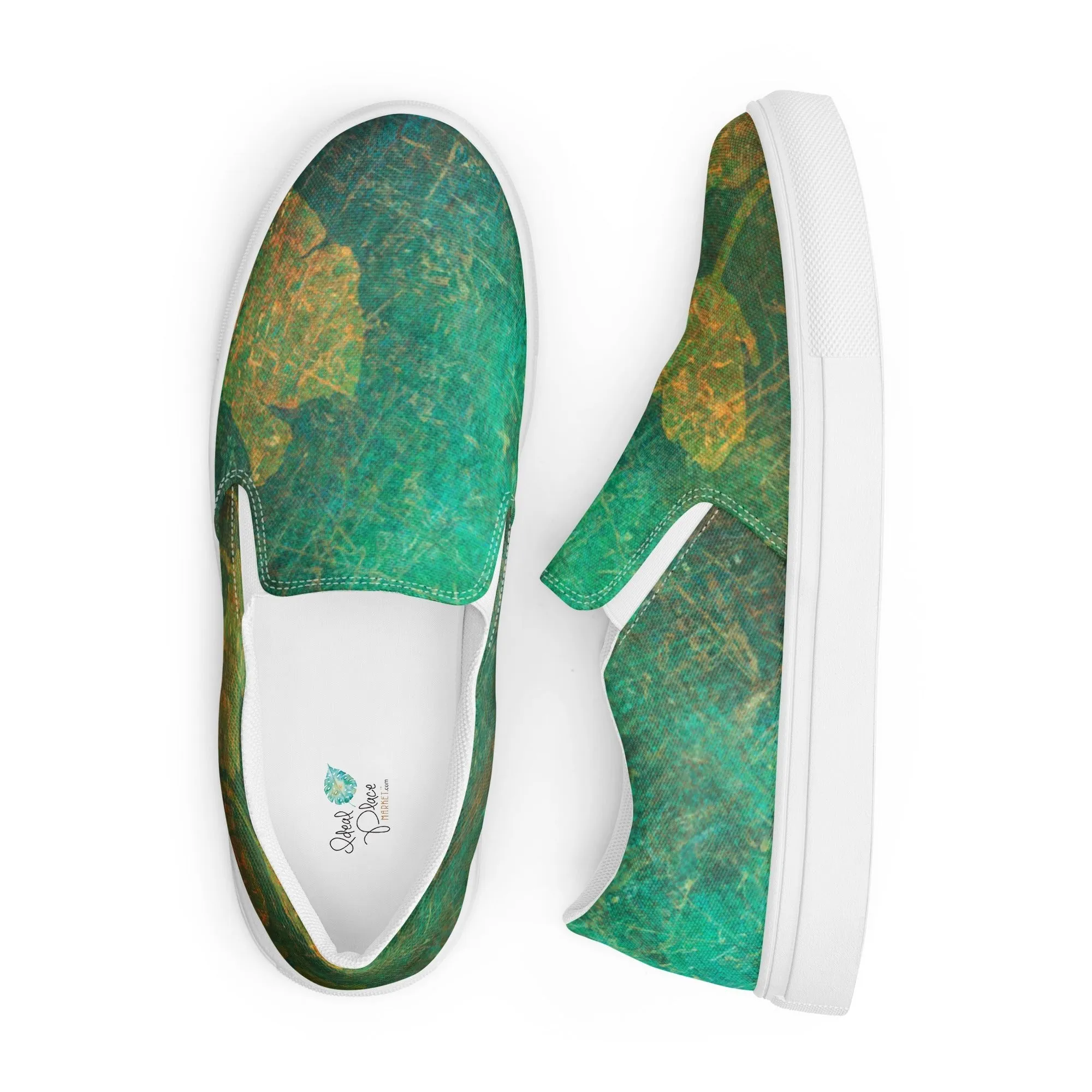 Washed Ginkgo Women’s Slip-On Canvas Sneakers