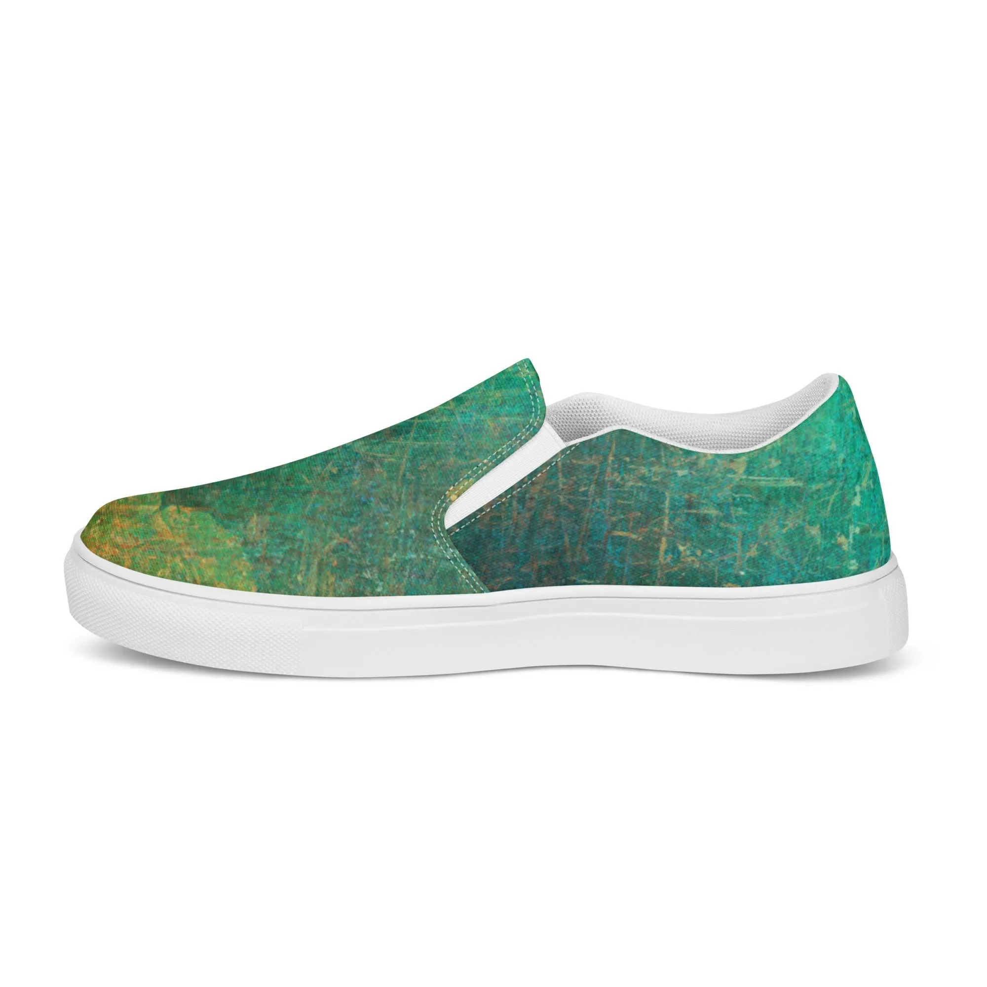 Washed Ginkgo Women’s Slip-On Canvas Sneakers