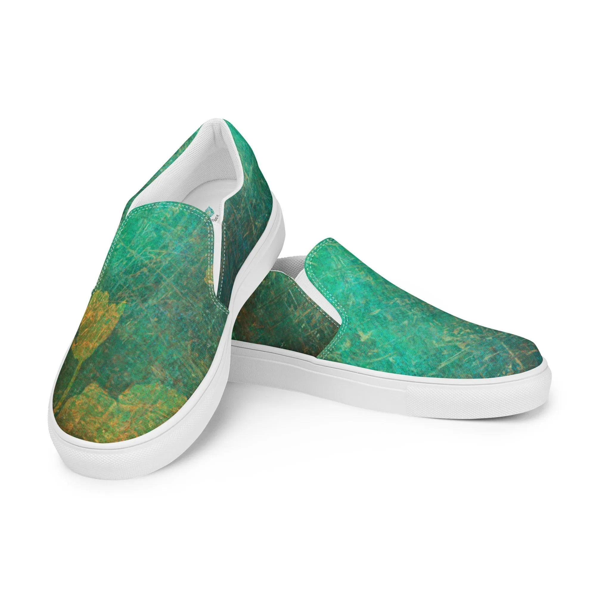 Washed Ginkgo Women’s Slip-On Canvas Sneakers