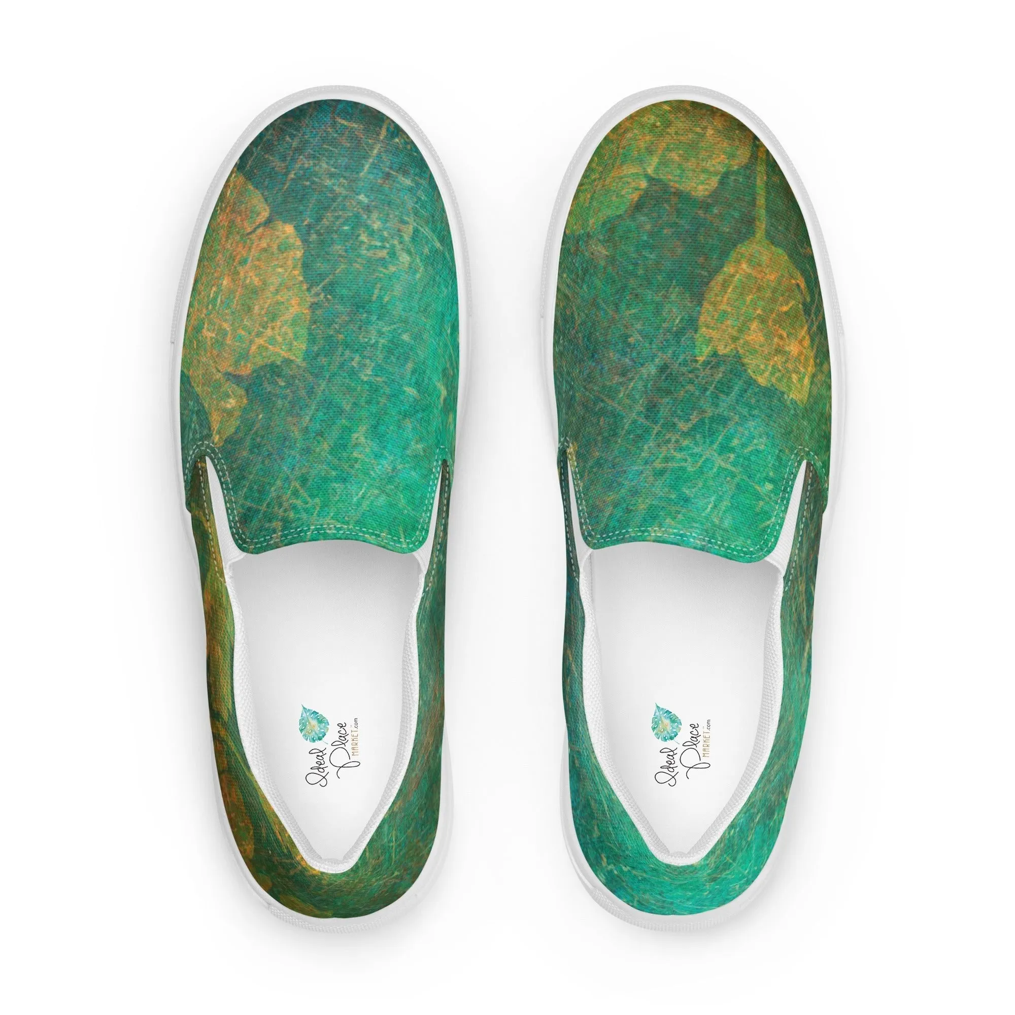 Washed Ginkgo Women’s Slip-On Canvas Sneakers