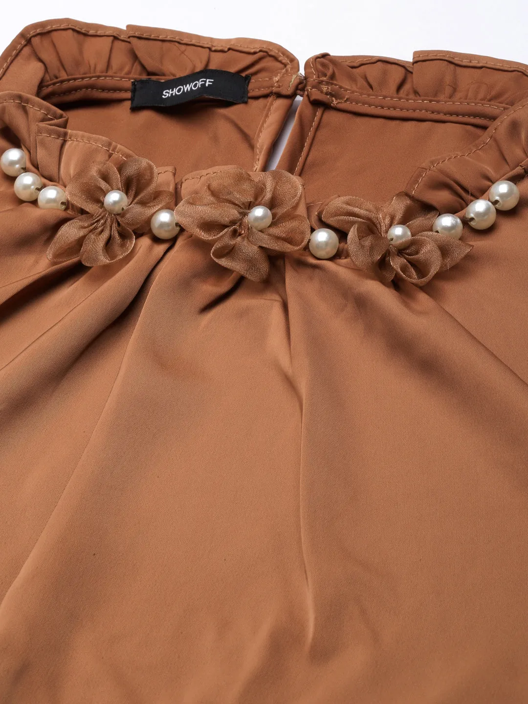 Women Solid Brown Top