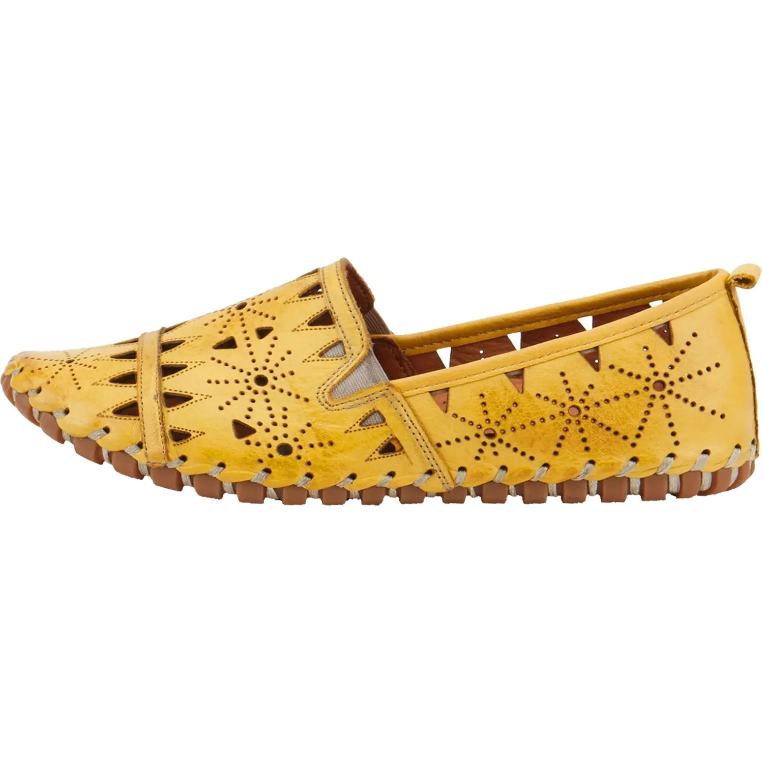 Women's Spring Step Fusaro Yellow Leather